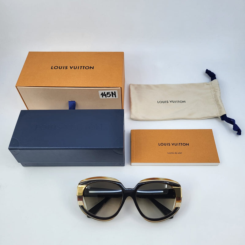 LOUIS VUITTON LOUIS VUITTON sunglasses eyewear lunettes de soleil Plastic  Brown Used