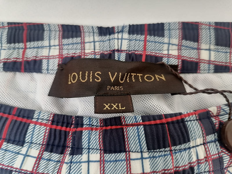Louis Vuitton Men's Navy Checkered Swim Shorts – Luxuria & Co.