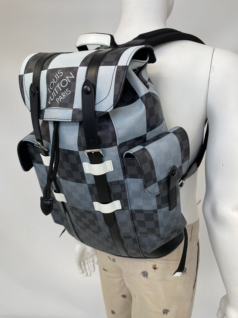 louis vuitton christopher backpack limited edition Louis Vuitton Men's Damier Graphite Giant Canvas Christopher PM Backpack N40400 – Luxuria & Co