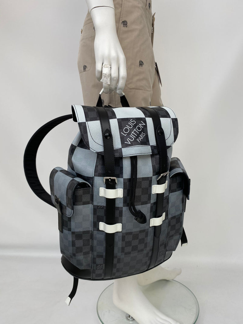 Louis Vuitton Men's Damier Graphite Giant Canvas Christopher PM Backpack N40400 – Luxuria & Co
