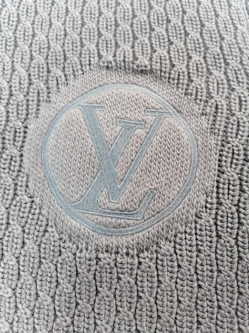 Louis Vuitton Men's Gray Black Cotton Silk Circled LV Cardigan – Luxuria &  Co.