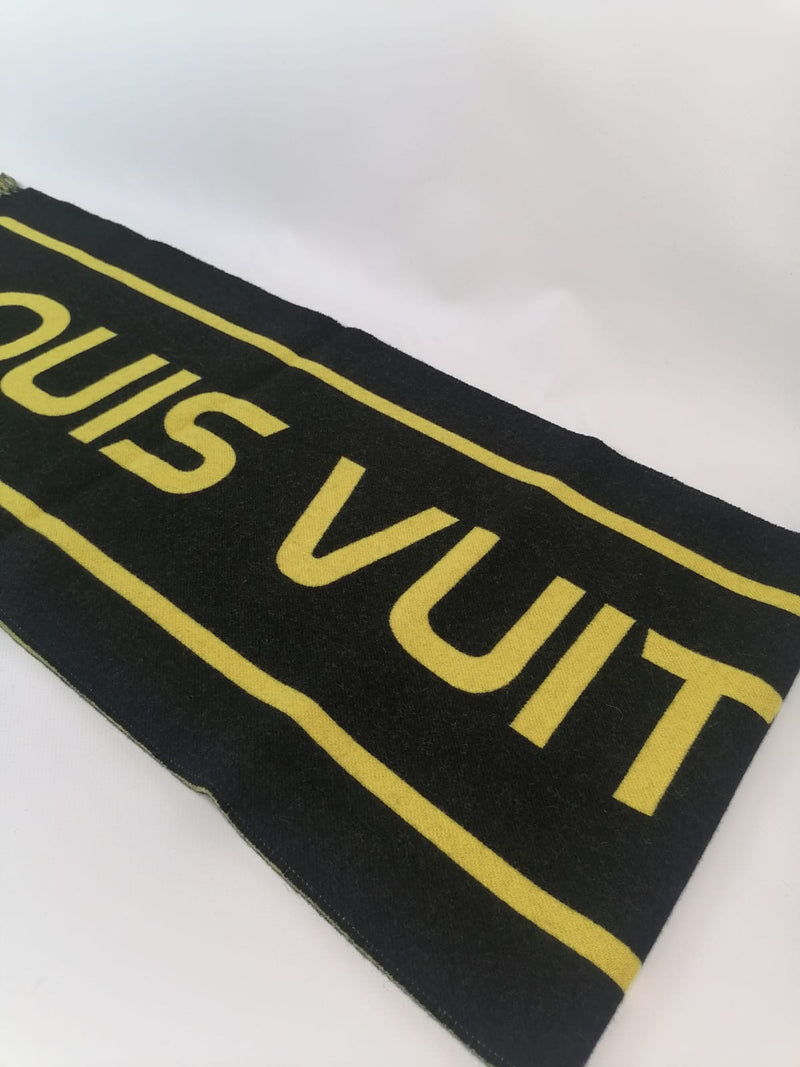 LOT:223  LOUIS VUITTON - a Graffiti Logo sheer scarf.