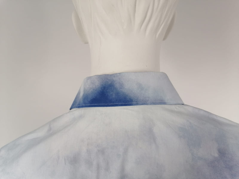 Louis Vuitton Men's 100% Cotton Blue & White Regular Fit Cloud