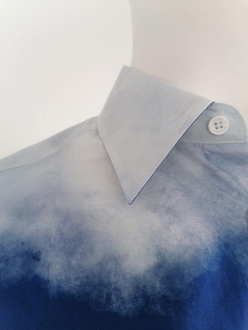 Louis Vuitton Men's Blue & White Virgil Abloh Regular Fit Cloud Shirt size M