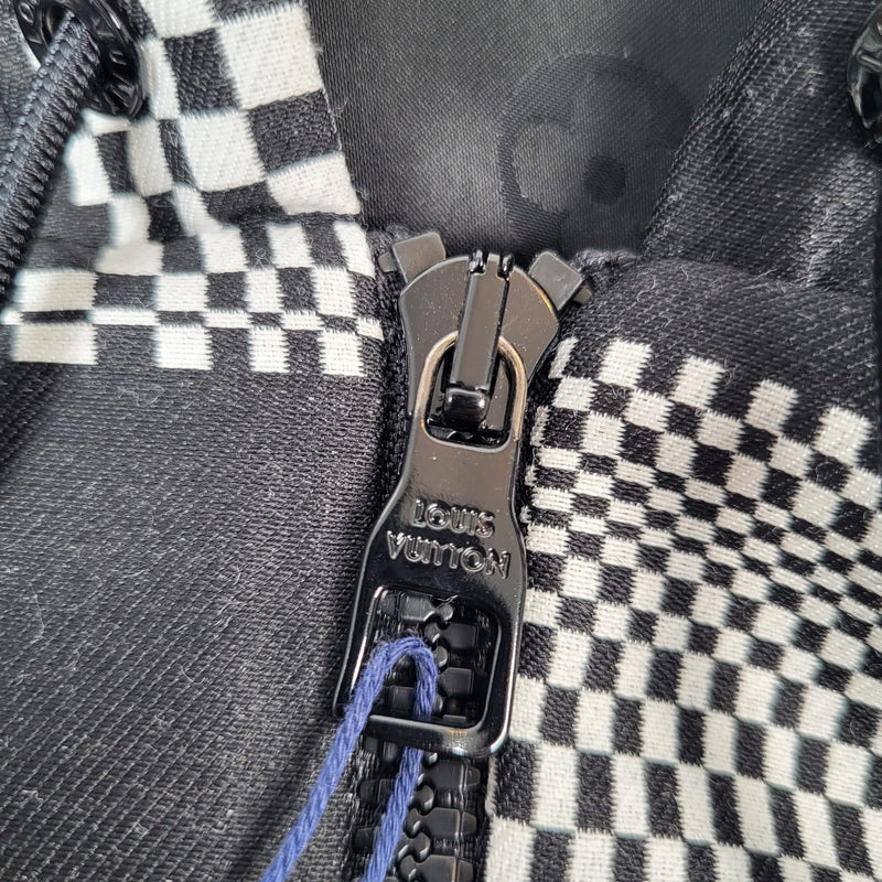 Louis Vuitton 3D Monogram Zip-Up Jacket Blue Grey. Size 36