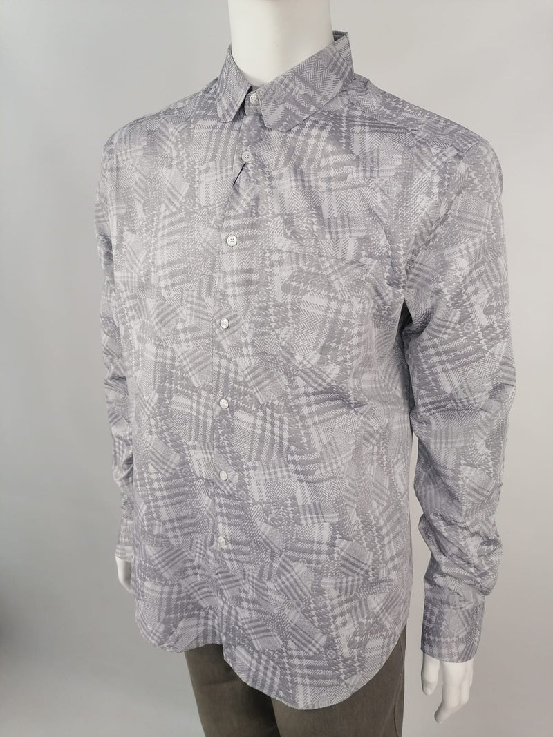 Louis Vuitton Men's Gray and White Cotton Patchwork DNA Shirt – Luxuria &  Co.