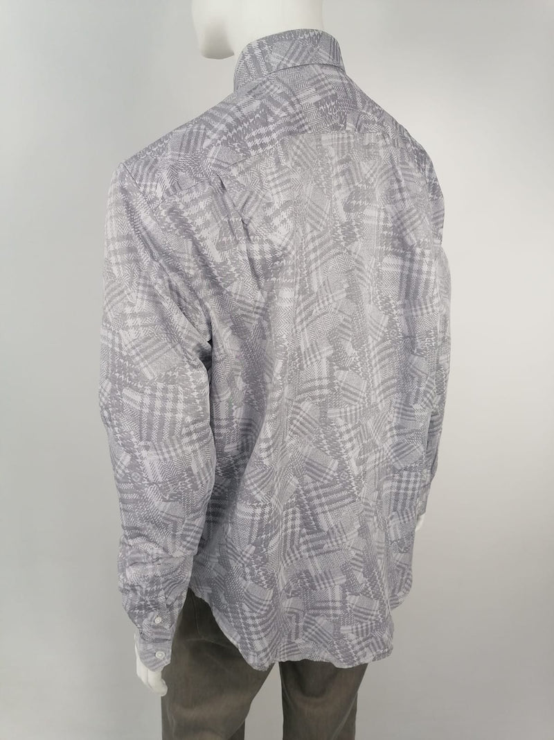 Louis Vuitton Men's Gray and White Cotton Patchwork DNA Shirt – Luxuria &  Co.