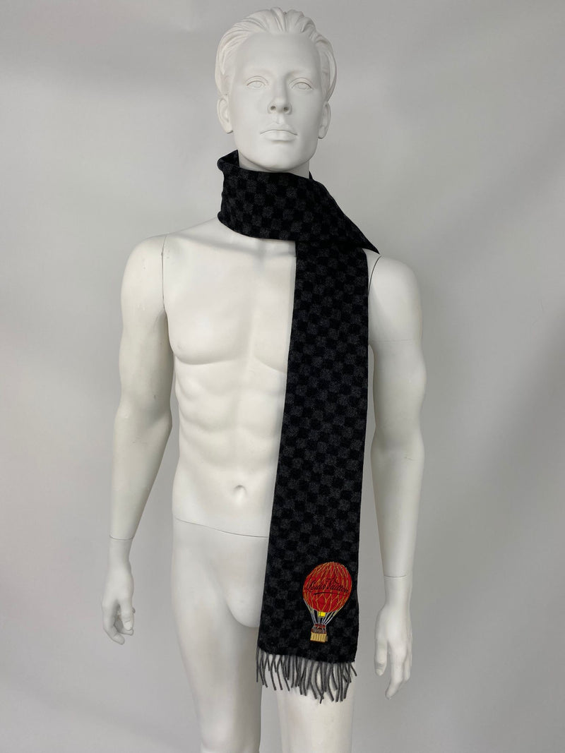 Louis Vuitton Damier Graphite Wool Scarf and Hat 