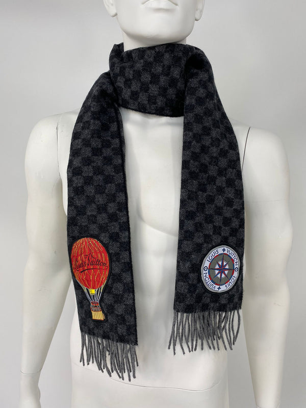 Damier Graphite Map Scarf