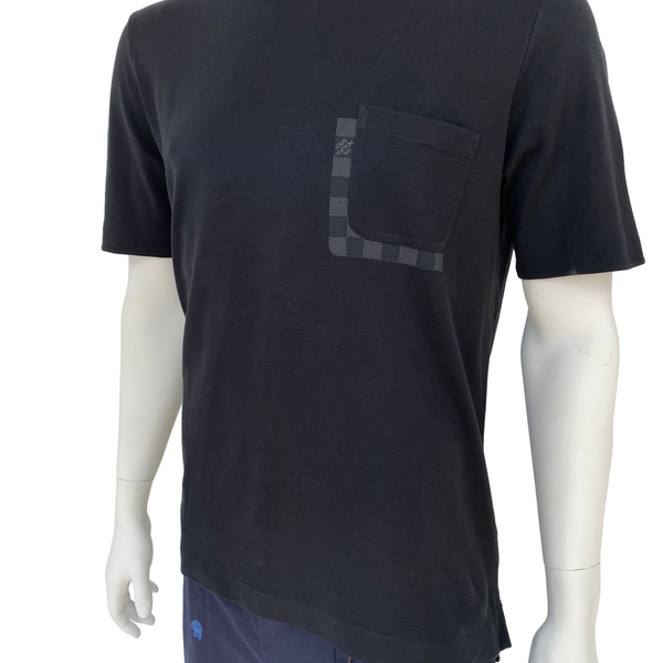 Louis Vuitton Men's Black Damier Pocket T-Shirt, Size S (Small