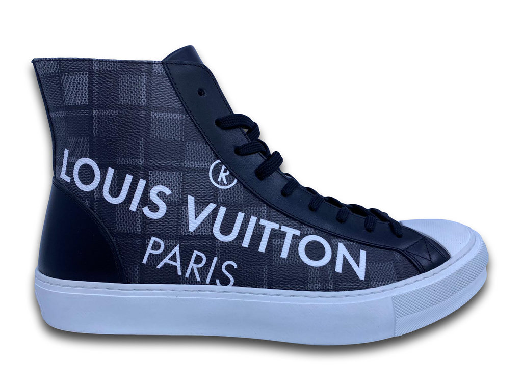 Louis Vuitton Men's Black Canvas Tattoo Sneaker Boot Damier Tartan –  Luxuria & Co.