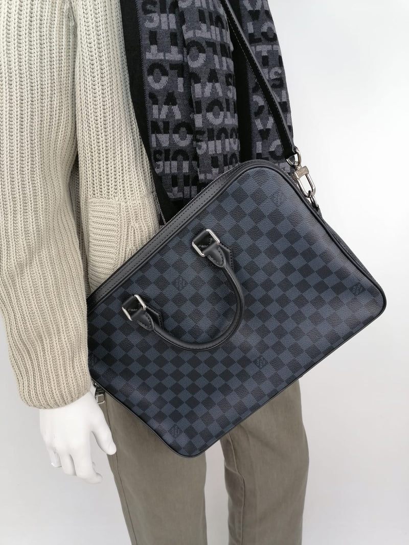  Louis Vuitton, Pre-Loved Damier Cobalt Porte Documents  Business, Blue : Clothing, Shoes & Jewelry