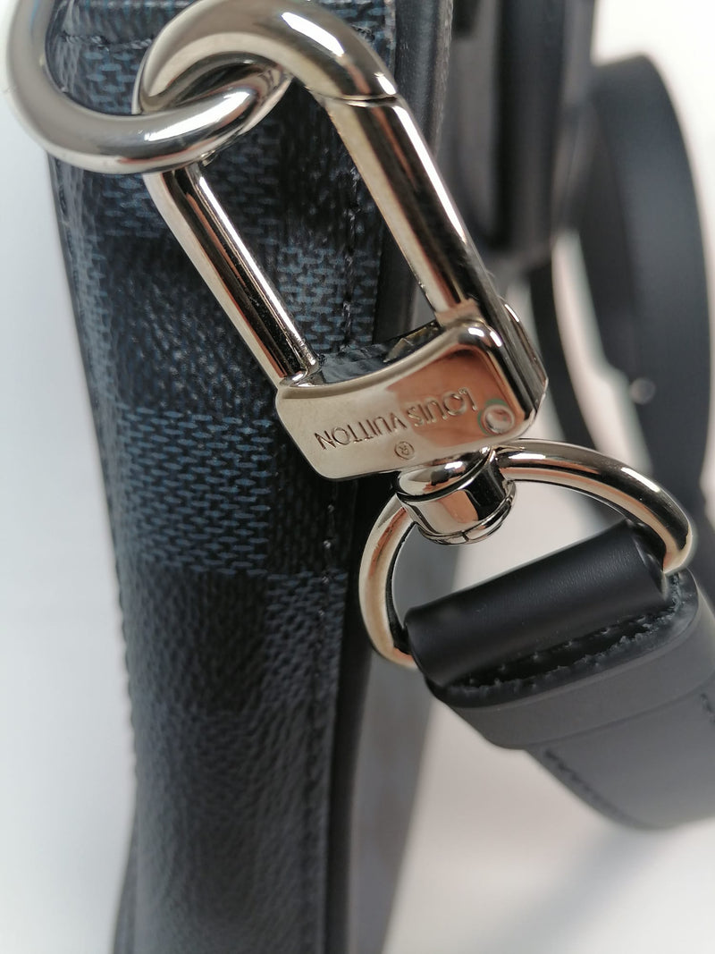 Louis Vuitton Damier Canvas and Cobalt Leather Double Wrap