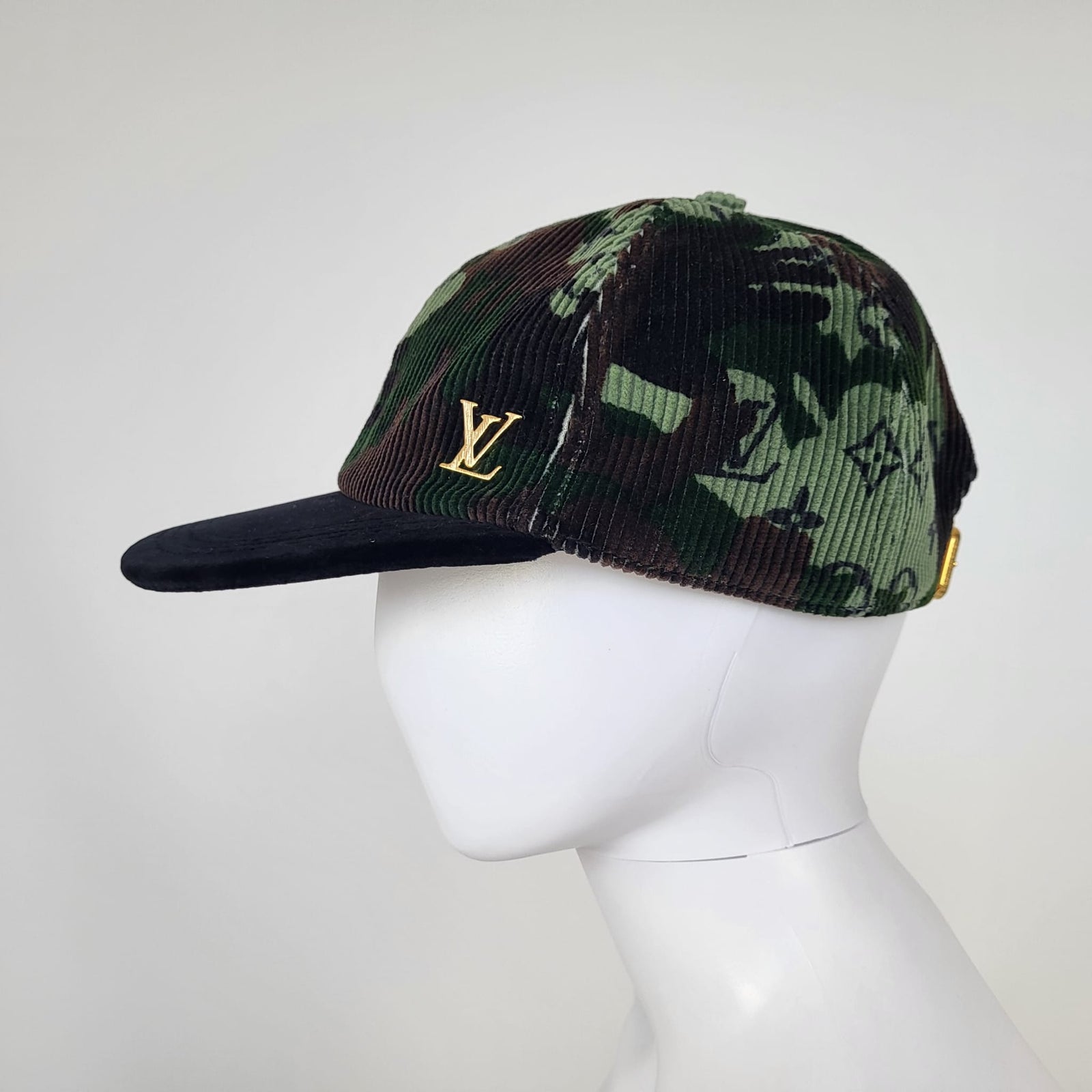 Louis Vuitton Men s Corduroy Easy Fit Camo Cap Luxuria Co