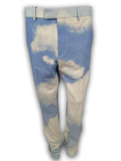 Louis Vuitton Men's White and Blue Monogram Embossed Clouds Slim Pants –  Luxuria & Co.