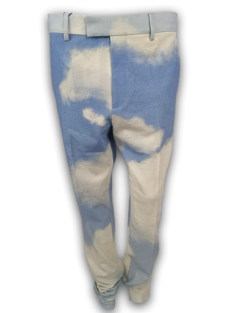 Monogram Embossed Clouds Slim Pants