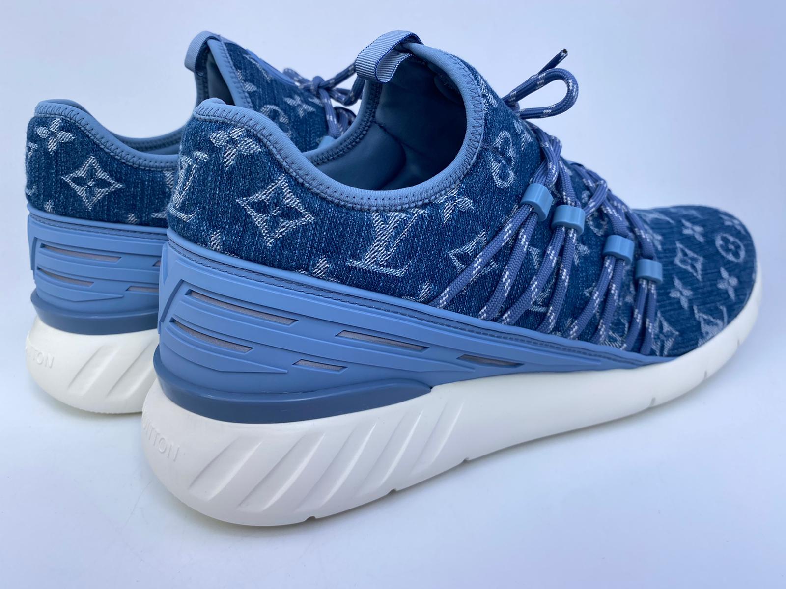Louis Vuitton men’s Fastlane Monogram sneakers Louis Vuitton Mens Blue Monogram Denim Fastlane Low Top  main image 4