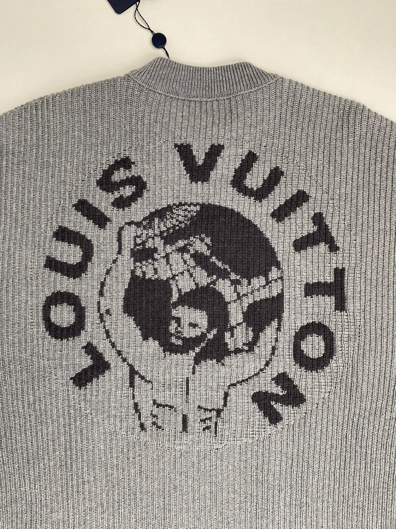 Louis Vuitton Men's Gray Wool Studio Jacquard Crewneck – Luxuria & Co.