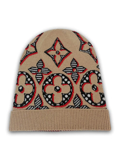 LOUIS VUITTON Hat Cap Monogram 100% Wool Color Monogram Size Medium Fall/ Winter