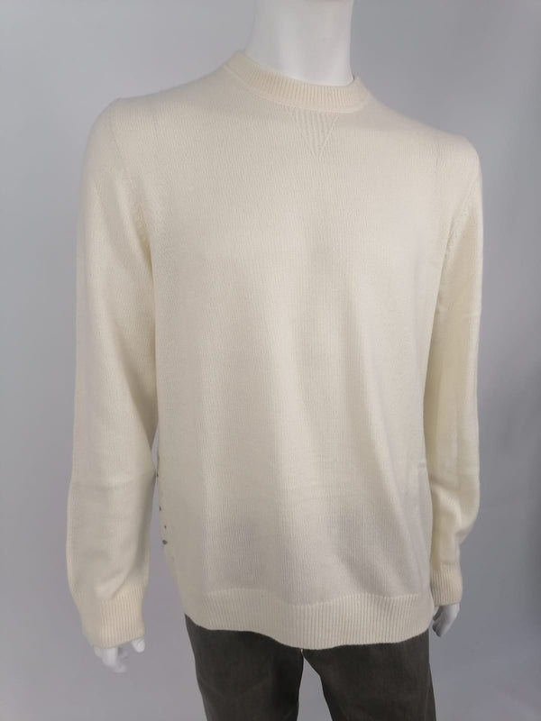 Half and Half Monogram Crewneck Sweater