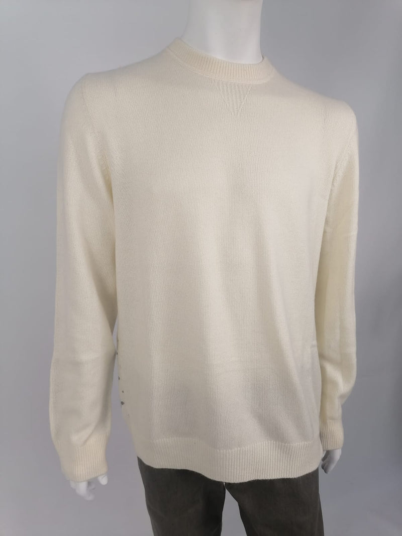 Louis Vuitton Louis Vuitton Sweater Mens Navy Monogram Crew Neck Cashmere  Pullover Size S Preowned on SALE