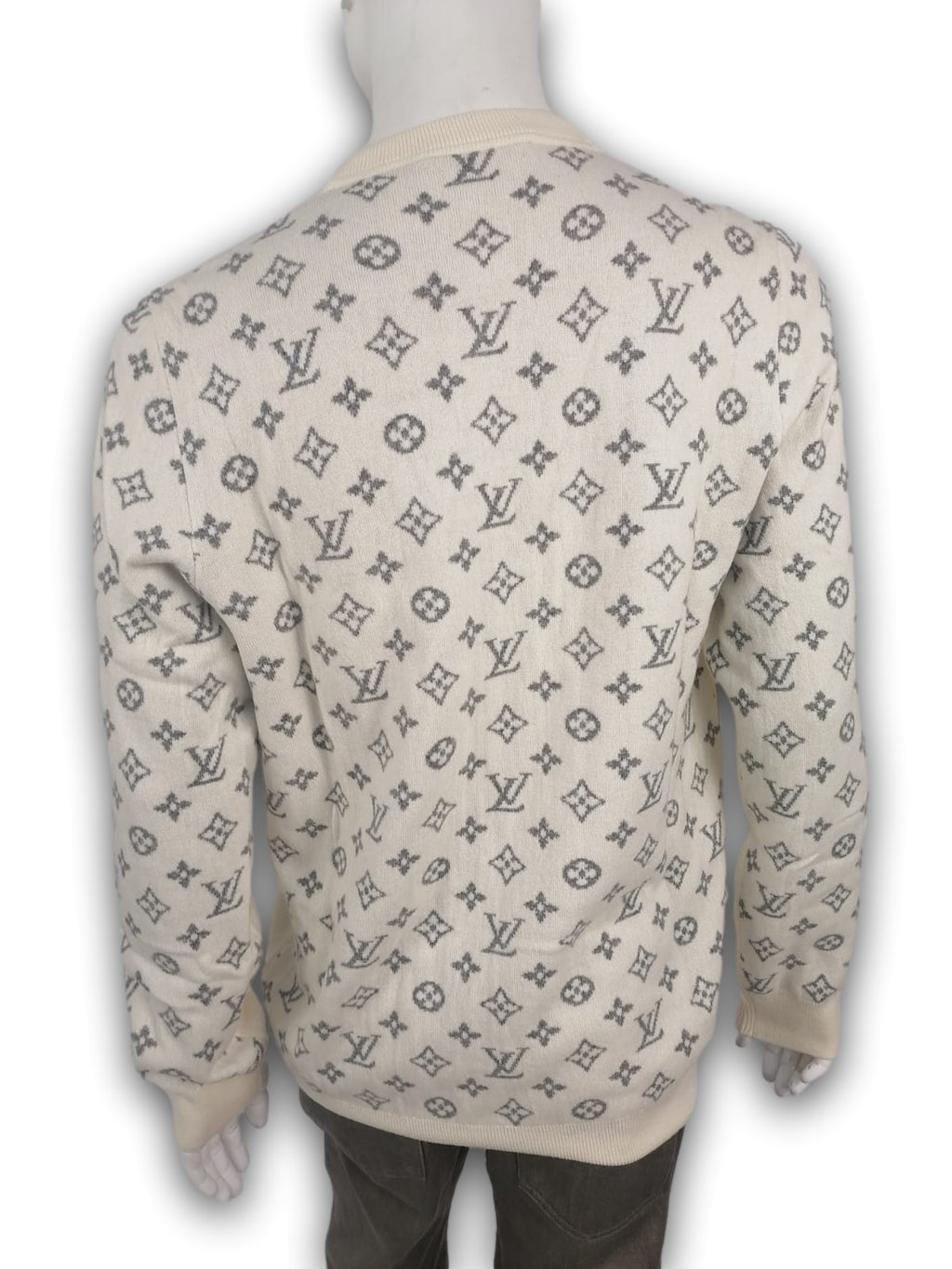 Louis vuitton Pink Half and Half Monogram Crewneck Knit Sweater of
