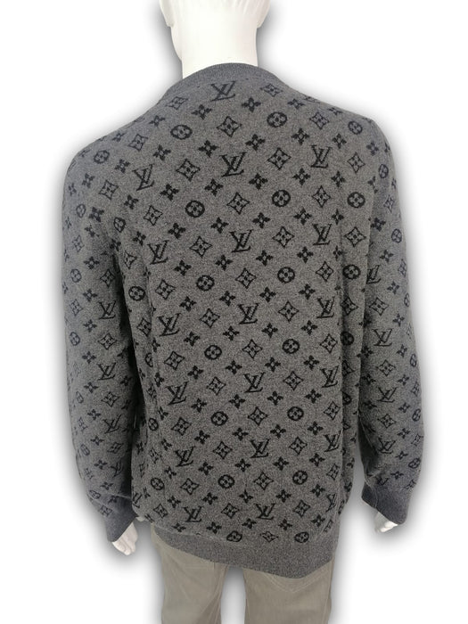 Louis Vuitton Men's Gray Cashmere Half and Half Monogram