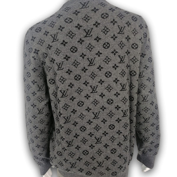 Louis Vuitton Monogram Mix Cashmere Cardigan Anthracite Men's