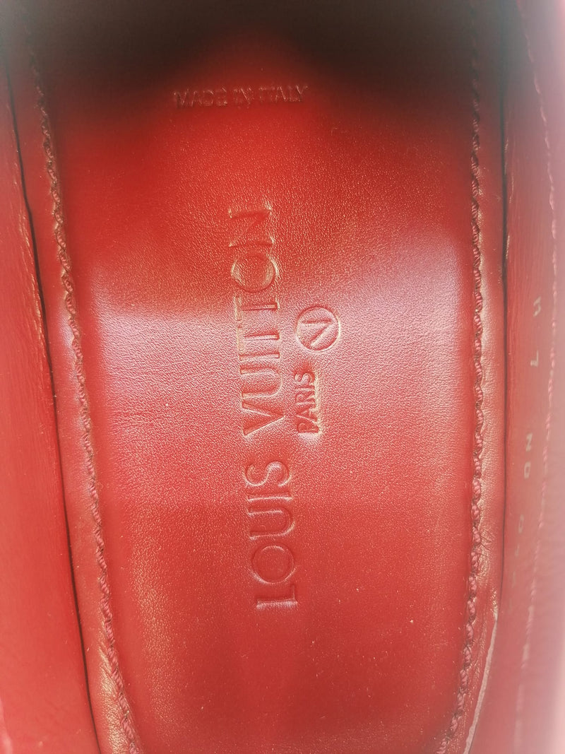 Louis Vuitton Men's Green Leather Hockenheim Car Shoe Loafer