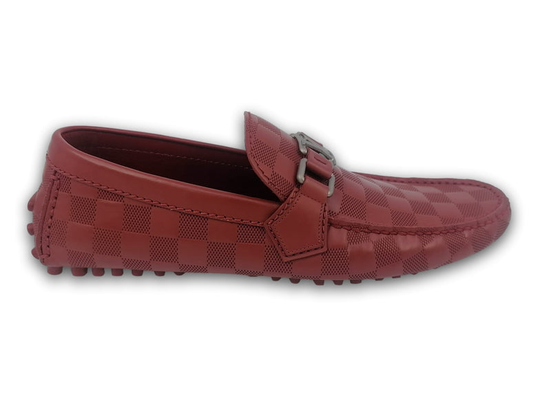 Louis Vuitton Men's Red Damier Leather Hockenheim Car Shoe – Luxuria & Co.