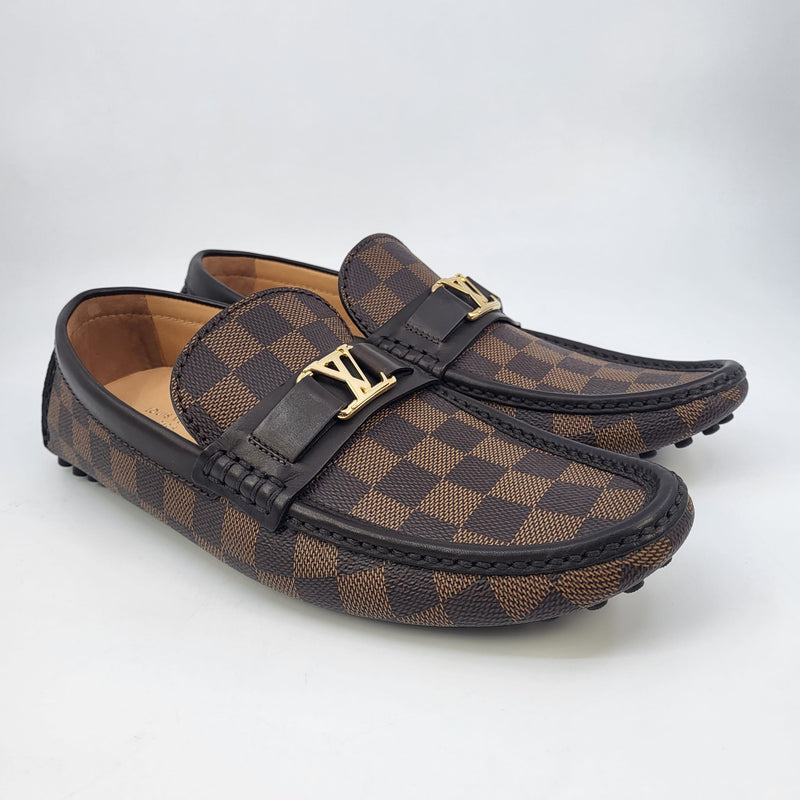 Louis Vuitton slippers moccasin brown damier 7.5 LV or 8.5 US 41.5