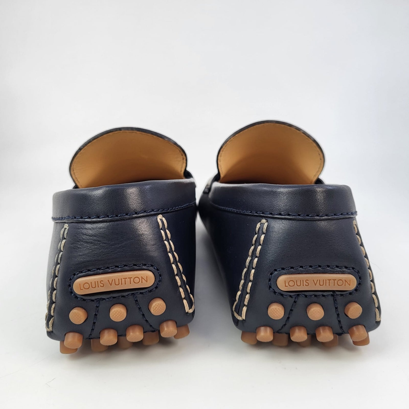 Louis Vuitton Men's Navy Blue Hockenheim Moccasin – Luxuria & Co.