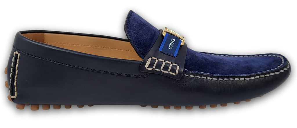 Louis Vuitton Men's Navy Blue Hockenheim Moccasin – Luxuria & Co.