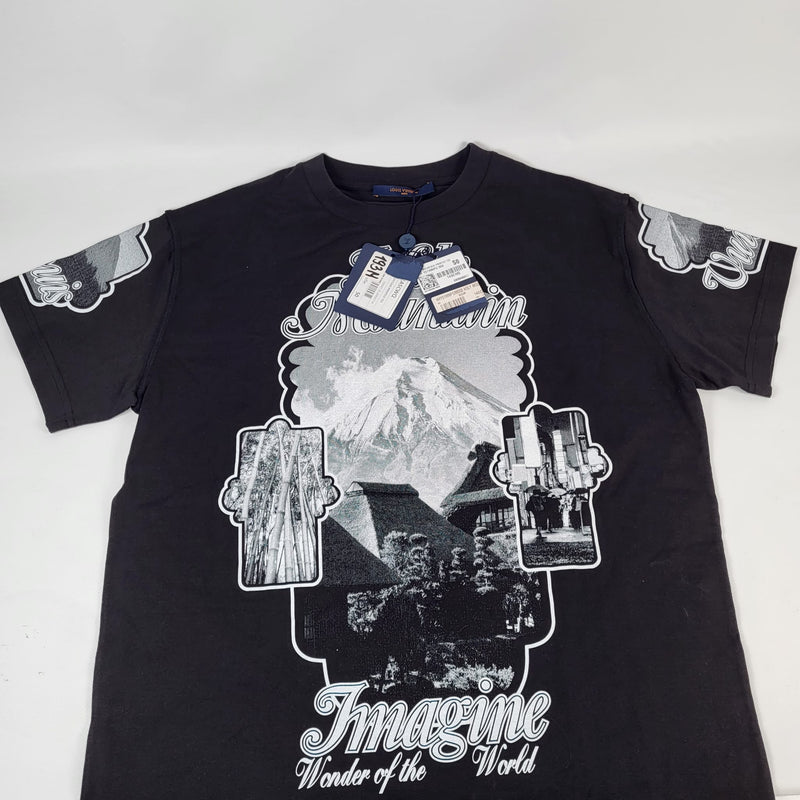 LOUIS VUITTON Holy Mountain Printed T-Shirt XXL Noir Black Authentic Men  Used