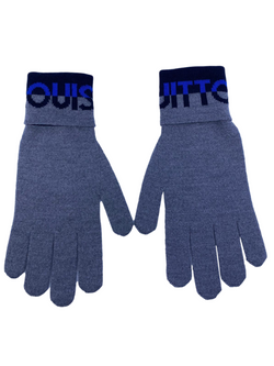 Louis Vuitton Men's Gray Blue 100% Wool Horizon Gloves – Luxuria & Co.