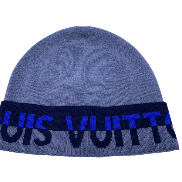 Louis Vuitton Men's Gray Wool Horizon Beanie Hat