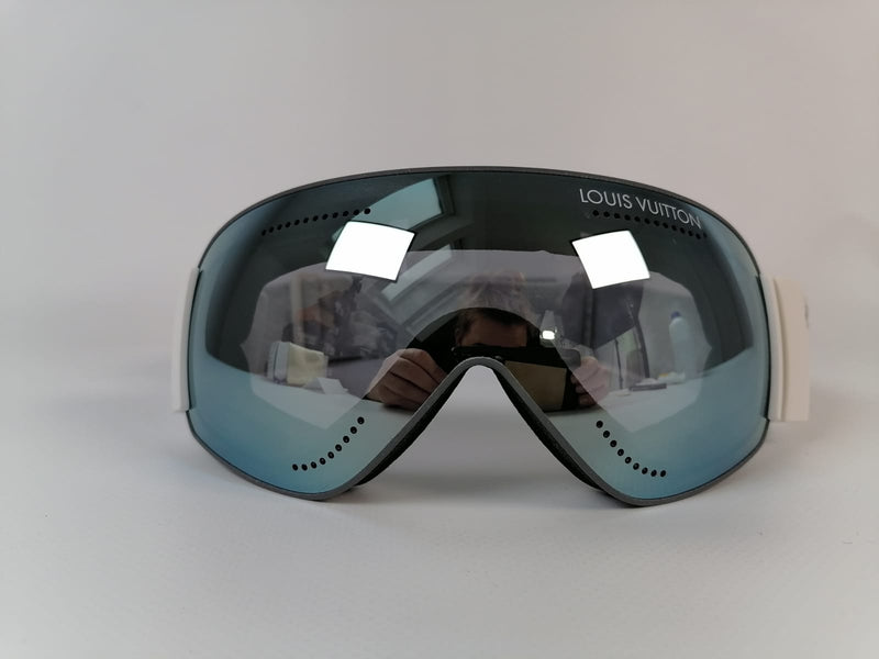 LOUIS VUITTON Monogram Intergalactic Ski Goggles Blue Black 1021160
