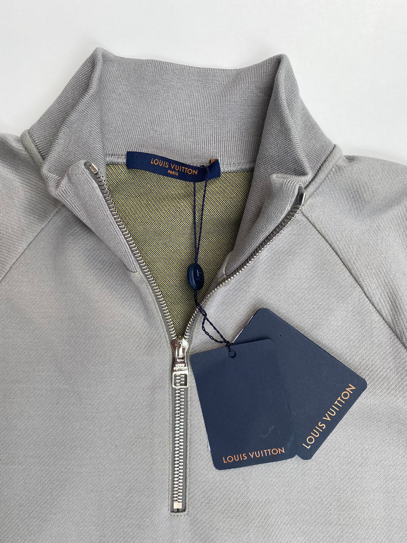Louis Vuitton Monogram Jacquard Zip-Up Jacket Navy. Size 38