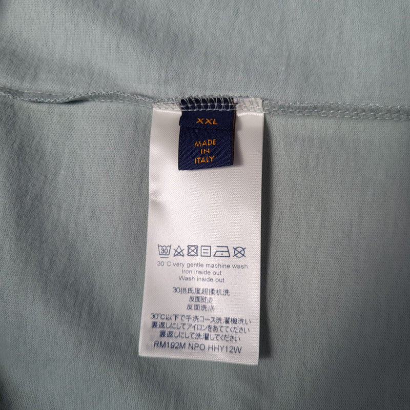 Louis Vuitton Men's Gray100% Cotton Knit Rib Trompe L'Oeil Printed Sweater  – Luxuria & Co.