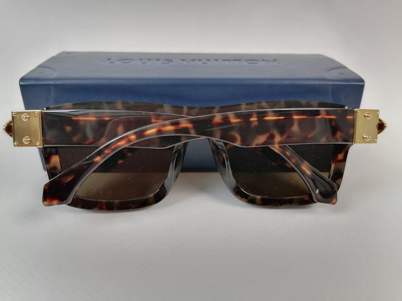 LOUIS VUITTON Z1193E Brown Tortoise LV Match Sunglasses - ShopperBoard
