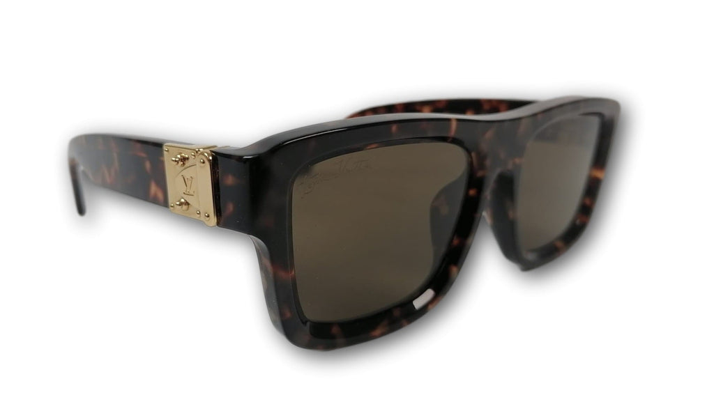 Louis Vuitton Men's Brown Acetate LV City Tortoise E Sunglasses