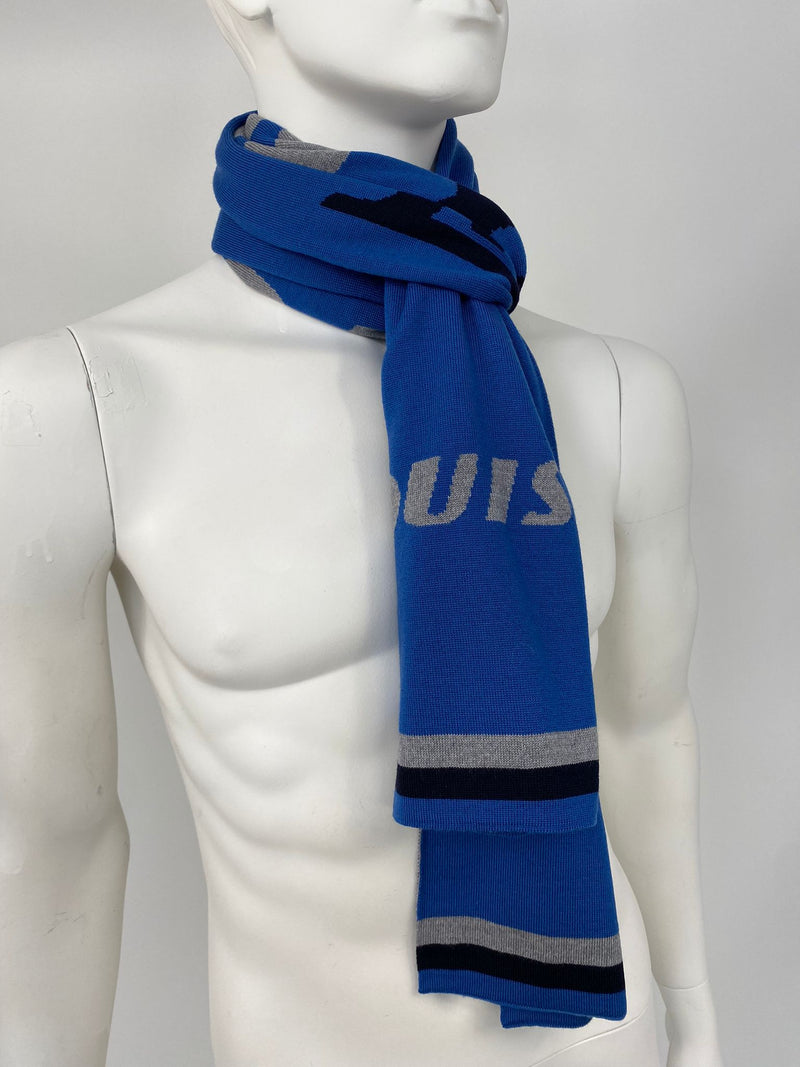 Louis Vuitton Men's White Cashmere Silk Louis V. Scarf – Luxuria & Co.