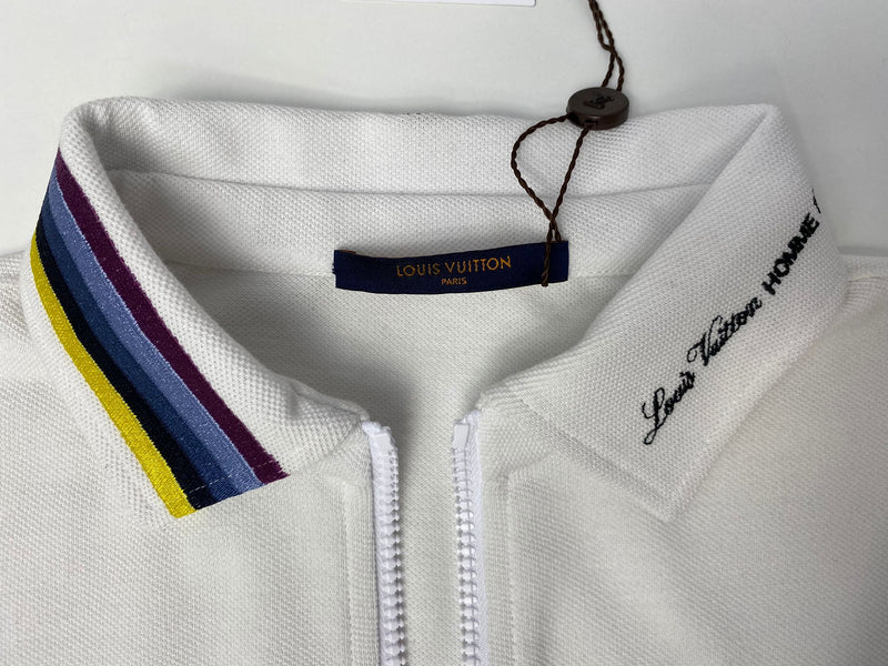 Cheap White Collar Gold LV Logo Louis Vuitton Polo T Shirt, Lv