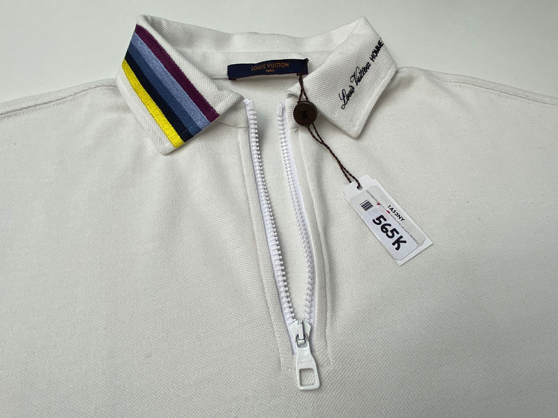 LV Rainbow Collar Half Zip Polo
