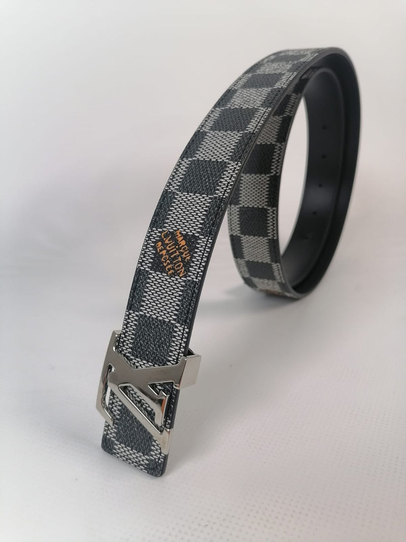 lv belt grey and black