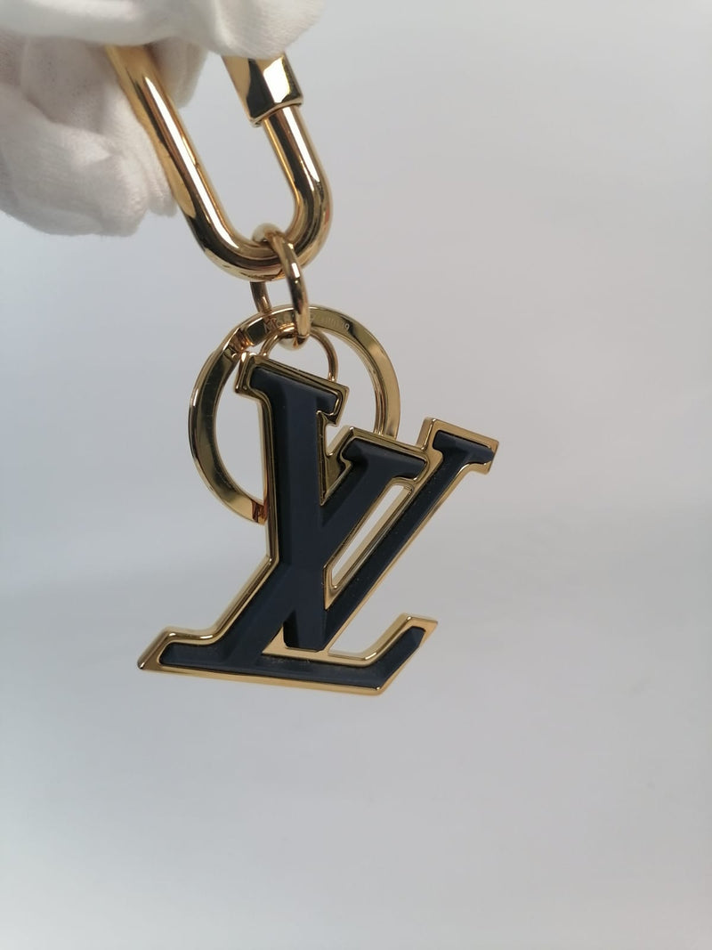 Authentic New Louis Vuitton LV Gold Facettes Bag Charm Key Holder