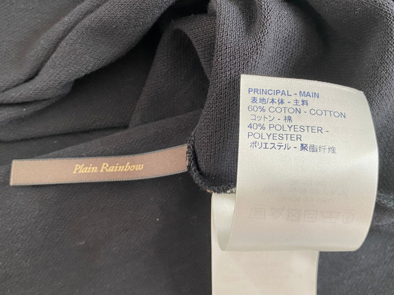 Louis Vuitton Men's Black Cotton LV Rainbow Collar Half Zip Polo  T-Shirt size XS