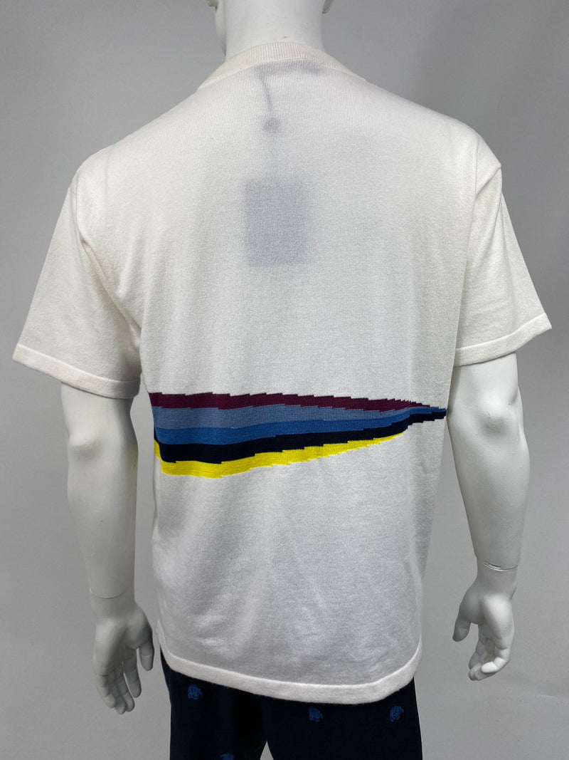 Louis Vuitton Men's Cream Cashmere Cotton LV Rainbow Intarsia T-Shirt –  Luxuria & Co.