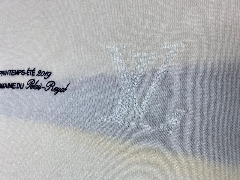 Louis Vuitton Cream Cashmere Plain Rainbow Crewneck T-Shirt L at 1stDibs