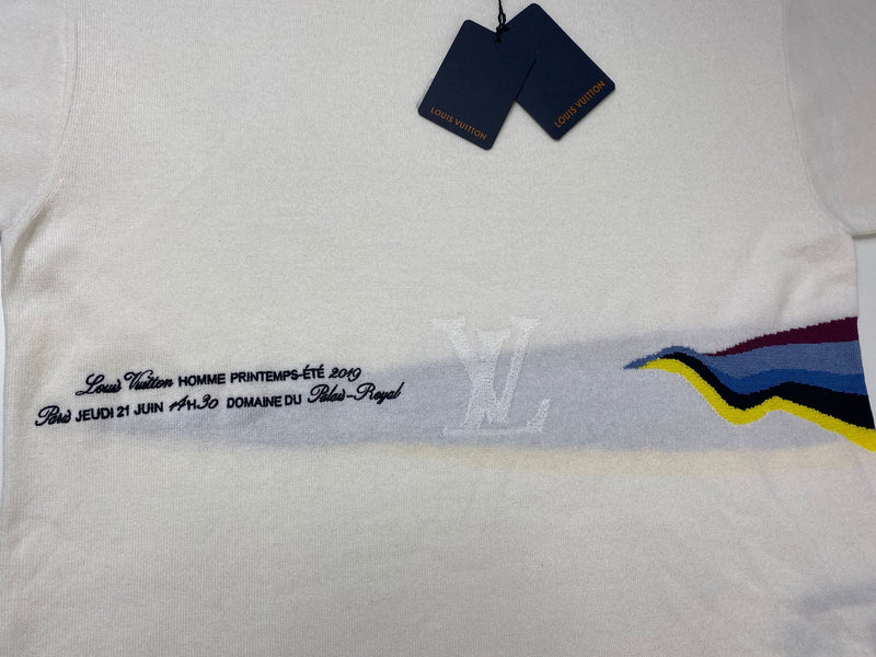 Louis Vuitton Rainbow Logo Cotton Knit T-shirt Size Small LV Tee